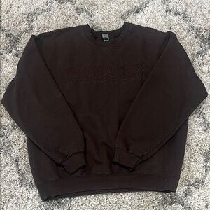 Alpha Phi sorority brown embroidered sweatshirt